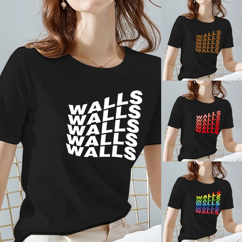 T Shirts Women 2022 Black Classic All-match Ladies Tops O-Neck Fashion Walls Pattern Series Short Sleeve Tee Women's Clothing
T Shirts Women 2022 Black Classic All-match Ladies Tops O-Neck Fashion Walls Pattern Series Short Sleeve Tee Women's Clothing