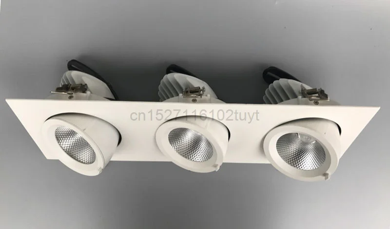 6pcs/lot LED Downlight 3X12W Square Ceiling Grille Lamp Double Slider COB Spotlight 360 Degree Rotation 36W
6pcs/lot LED Downlight 3X12W Square Ceiling Grille Lamp Double Slider COB Spotlight 360 Degree Rotation 36W