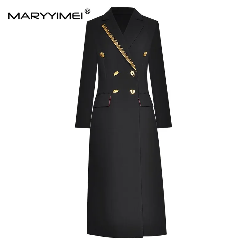 Модное дизайнерское пальто MARYYIMEI, зимнее женское двубортное пальто с длинным рукавом, теплая ветровка, пальто
Модное дизайнерское пальто MARYYIMEI, зимнее женское двубортное пальто с длинным рукавом, теплая ветровка, пальто
