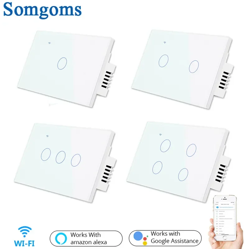 NEW Wifi Wall Touch Sensitive Remote Control 1 2 3 4 Gang Wireless Led Light Smart Touch Screen Glass US Standard
NEW Wifi Wall Touch Sensitive Remote Control 1 2 3 4 Gang Wireless Led Light Smart Touch Screen Glass US Standard