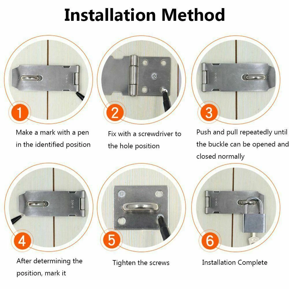 Sturdy Durable Cupboards Padlock Hasp Burglar-proof Fully Polished Which Scratch-resistant 304 Stainless Steel
Sturdy Durable Cupboards Padlock Hasp Burglar-proof Fully Polished Which Scratch-resistant 304 Stainless Steel