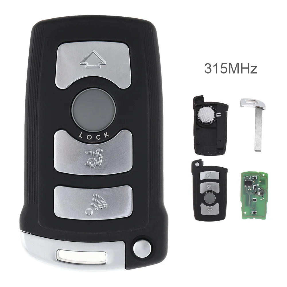 315MHz 4 Button Remote Car Key ID46 / 7945 Chip chip for B-MW 7 Series 730 /740 (E65, E66) CAS1/CAS2 Anti-theft System 2002+
315MHz 4 Button Remote Car Key ID46 / 7945 Chip chip for B-MW 7 Series 730 /740 (E65, E66) CAS1/CAS2 Anti-theft System 2002+