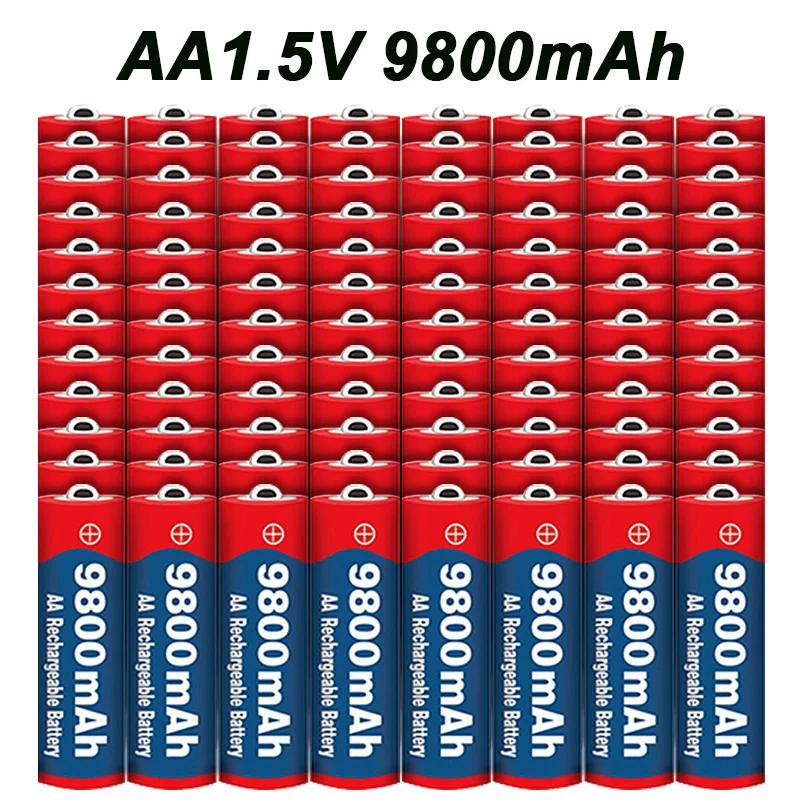 100% original new AA rechargeable battery 1.5V 9800mAh, free shipping for LED lights, toy cameras, microphone batteries
100% original new AA rechargeable battery 1.5V 9800mAh, free shipping for LED lights, toy cameras, microphone batteries
