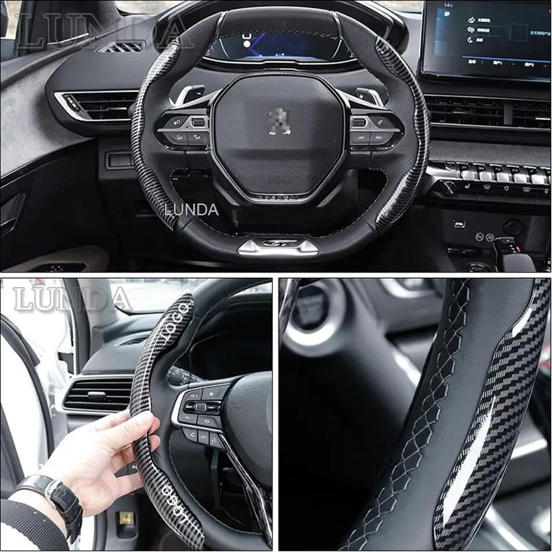 1 Pair Car Carbon Fiber Water Transfer Steering Wheel Cover Non-Slip Grip For Peugeot 206 208 408 508 307 4008 5008 2008 3008
1 Pair Car Carbon Fiber Water Transfer Steering Wheel Cover Non-Slip Grip For Peugeot 206 208 408 508 307 4008 5008 2008 3008