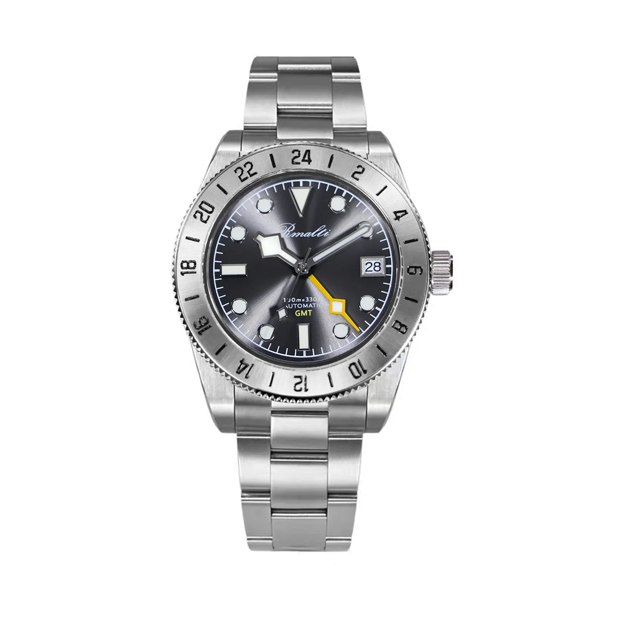Мужские спортивные часы для дайвинга RMALTI 38,5 мм Sunburst GMT NH34a Бесконтактный стальной БЕЗЕЛЬ Роскошные Мужские автоматические механические часы 10 АТМ
Мужские спортивные часы для дайвинга RMALTI 38,5 мм Sunburst GMT NH34a Бесконтактный стальной БЕЗЕЛЬ Роскошные Мужские автоматические механические часы 10 АТМ