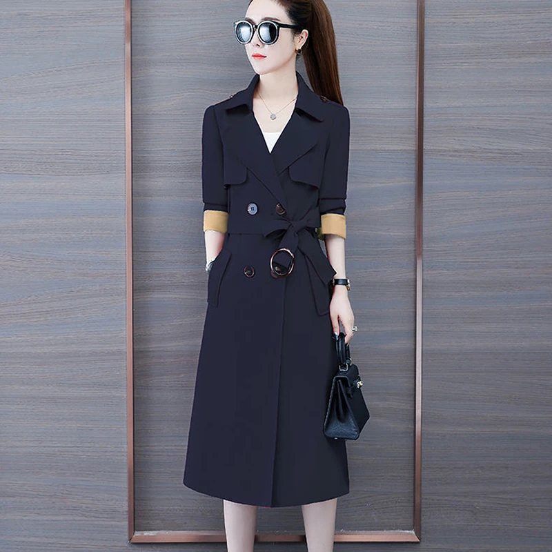 Spring Autumn New Mid-length Style Windbreaker Women Korean Fashion Casual Solid Color Long Sleeve Slim Fit Ladies Trench Coat
Spring Autumn New Mid-length Style Windbreaker Women Korean Fashion Casual Solid Color Long Sleeve Slim Fit Ladies Trench Coat