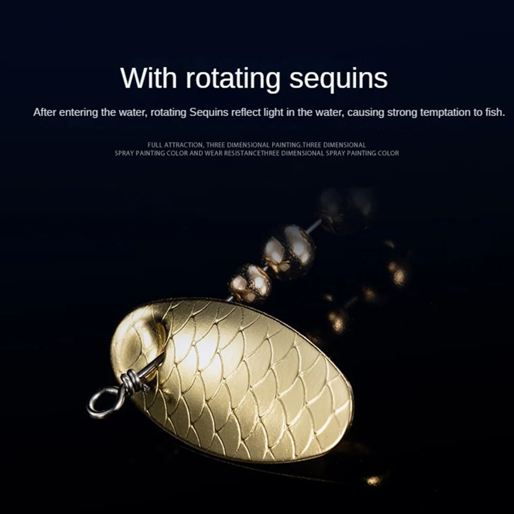 Mustard With Hook Spinner Sequin Lure Sequins With Beads Streamlined Design Lure Bait Sharp Hook Rotating Sequins Fake Bait 5.3g
Mustard With Hook Spinner Sequin Lure Sequins With Beads Streamlined Design Lure Bait Sharp Hook Rotating Sequins Fake Bait 5.3g