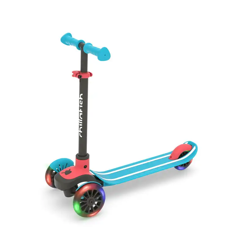 Glow 3-wheel lean-to-steer scooter with light-up wheels, twintip antislip deck and integrated brake, adjustable height handlebar
Glow 3-wheel lean-to-steer scooter with light-up wheels, twintip antislip deck and integrated brake, adjustable height handlebar