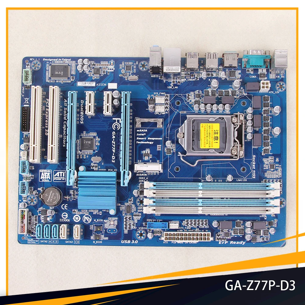 GA-Z77P-D3 For Gigabyte Z77 Socket LGA 1155 DDR3 32G ATX UEFI USB 3.0 PC High Quality Fast Ship
GA-Z77P-D3 For Gigabyte Z77 Socket LGA 1155 DDR3 32G ATX UEFI USB 3.0 PC High Quality Fast Ship