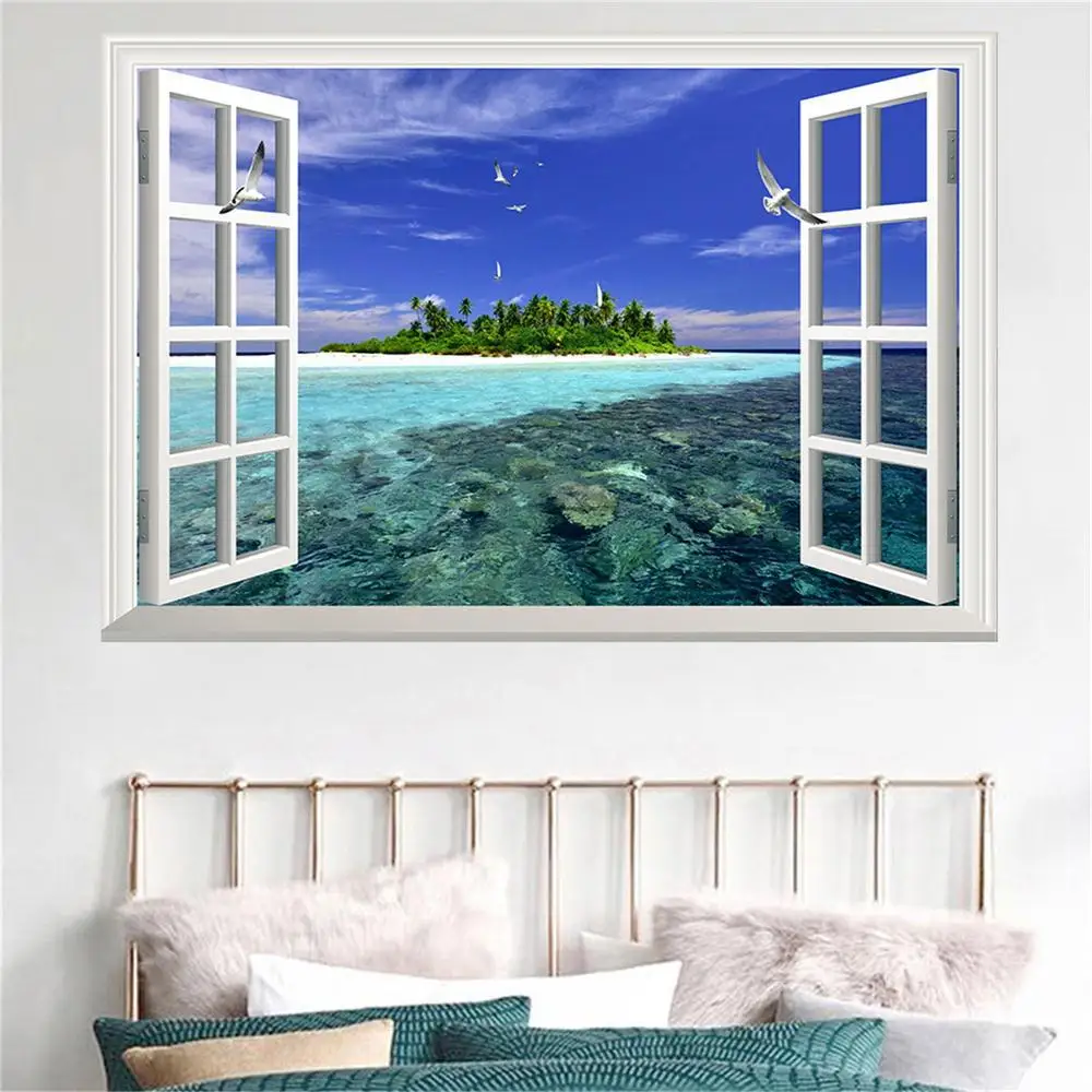 3D Window View Beach And Cloudy Sky Sea Wall Murals Wall Stickers Window Stickers Wallpaper Decals Home Decoration 57cm*90cm
3D Window View Beach And Cloudy Sky Sea Wall Murals Wall Stickers Window Stickers Wallpaper Decals Home Decoration 57cm*90cm