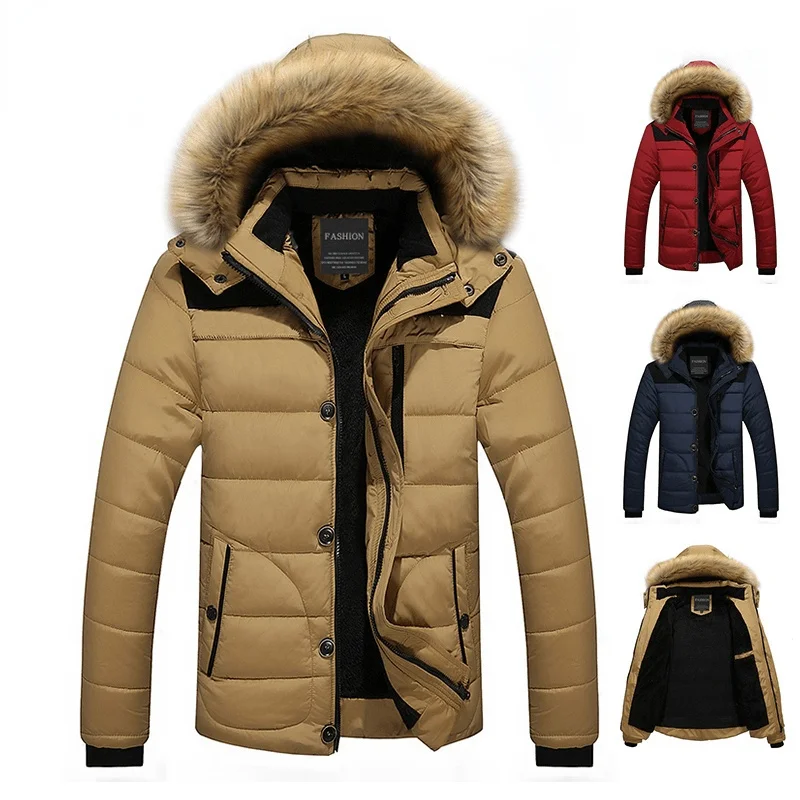 Мужская теплая флисовая куртка со съемной шапкой и меховым воротником
Мужская теплая флисовая куртка со съемной шапкой и меховым воротником