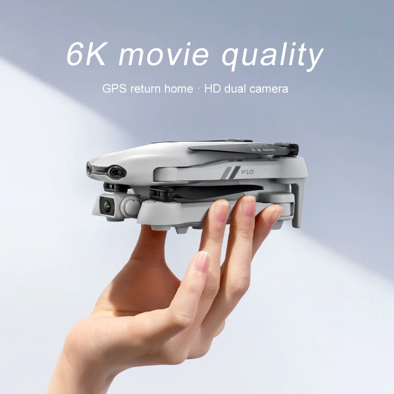 Профессиональный Квадрокоптер F10 Pro складной Дрон с GPS Wi-Fi FPV hd-камерой 6k