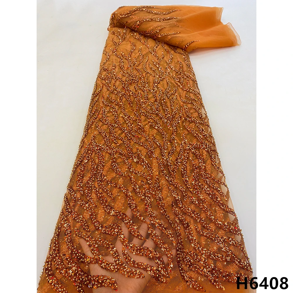 Latest Burnt Orange Sequins Embroidered African Lace Fabric 2022 High Quality French Lave Net Nigerian For Party Dress HX6408
Latest Burnt Orange Sequins Embroidered African Lace Fabric 2022 High Quality French Lave Net Nigerian For Party Dress HX6408