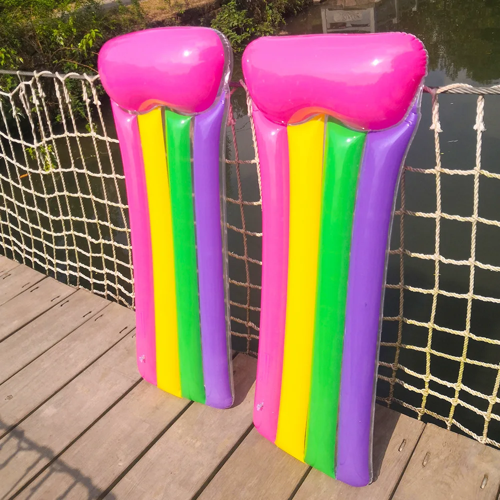 Water Float Bed Transparent Rainbow Surfboard Thickened PVC Children's Float Drain on Inflatable Recliner Water Amusement
Water Float Bed Transparent Rainbow Surfboard Thickened PVC Children's Float Drain on Inflatable Recliner Water Amusement