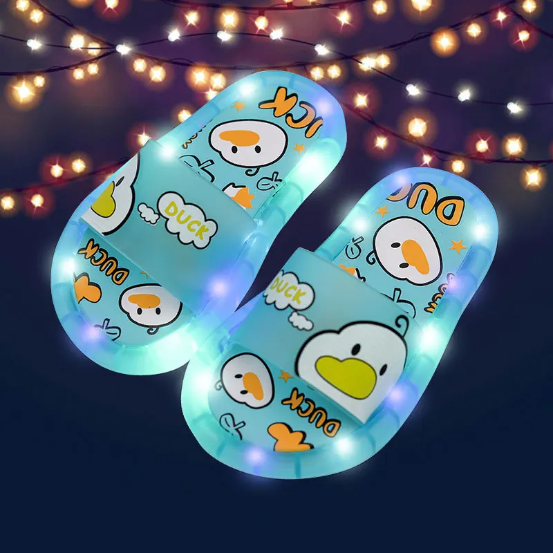 Footwear Jelly Summer Children's LED Slippers Lovely Girl Wearing Cartoon Cute Duck Non-slip Indoor Home Beach Sandals
Footwear Jelly Summer Children's LED Slippers Lovely Girl Wearing Cartoon Cute Duck Non-slip Indoor Home Beach Sandals