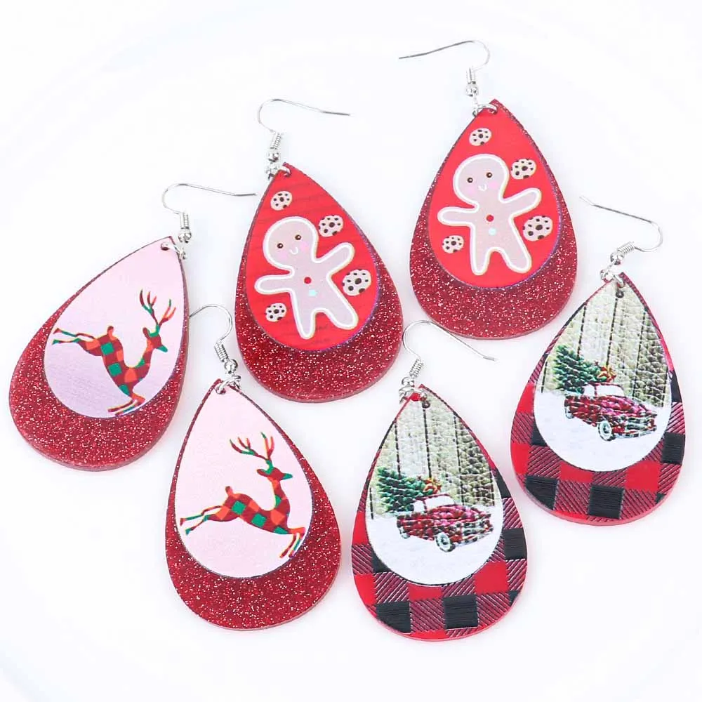Cute Christmas Tree Santa Claus Acrylic Printing Drop Earrings Colorful Waterdrop Snowflake Snowman Earring New Year Jewelry
Cute Christmas Tree Santa Claus Acrylic Printing Drop Earrings Colorful Waterdrop Snowflake Snowman Earring New Year Jewelry