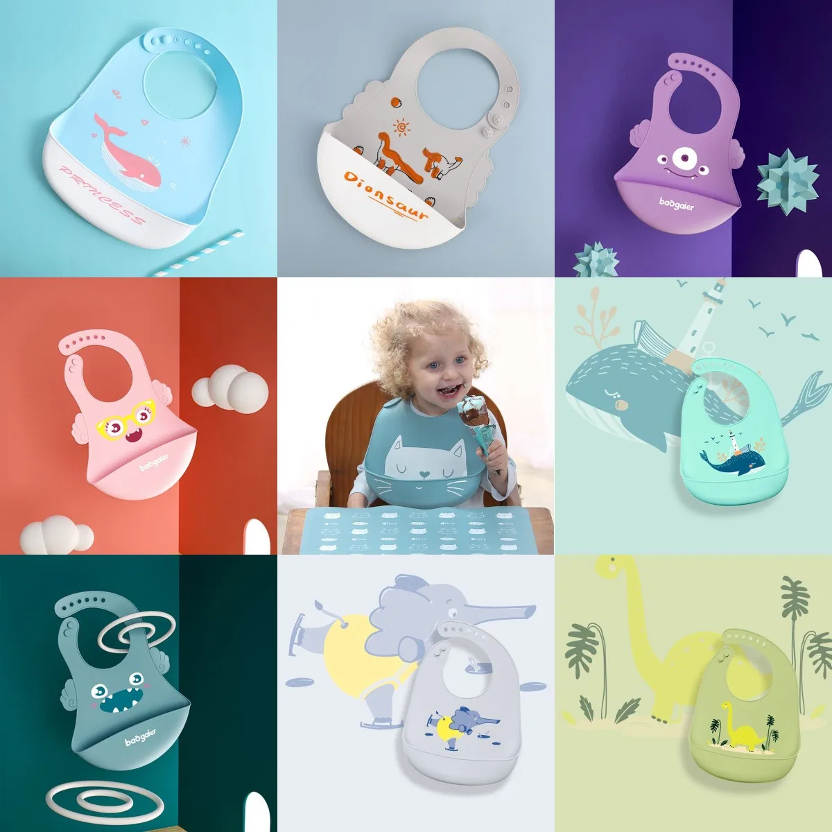 Baby Soft Edible Silicone Bib Adjustable Animal Print Waterproof Saliva Dripping Towel Kids Eating Bibs Drooling Scarf 
Baby Soft Edible Silicone Bib Adjustable Animal Print Waterproof Saliva Dripping Towel Kids Eating Bibs Drooling Scarf