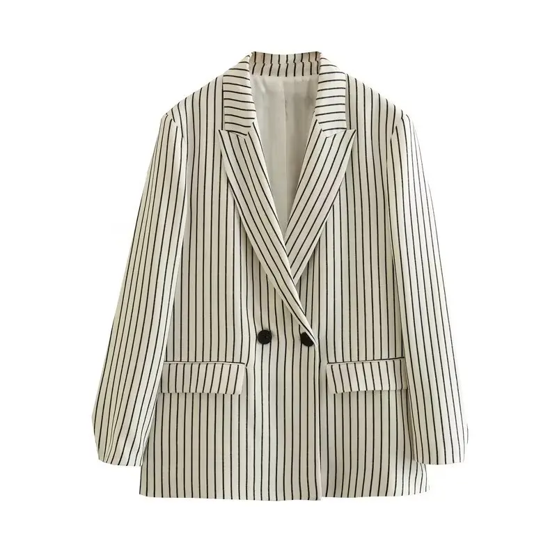 PB&ZA Women 2023 New Fashion Button Stripe Looseness Blazer Coat Vintage Long Sleeve Pockets Female Outerwear Chic
PB&ZA Women 2023 New Fashion Button Stripe Looseness Blazer Coat Vintage Long Sleeve Pockets Female Outerwear Chic