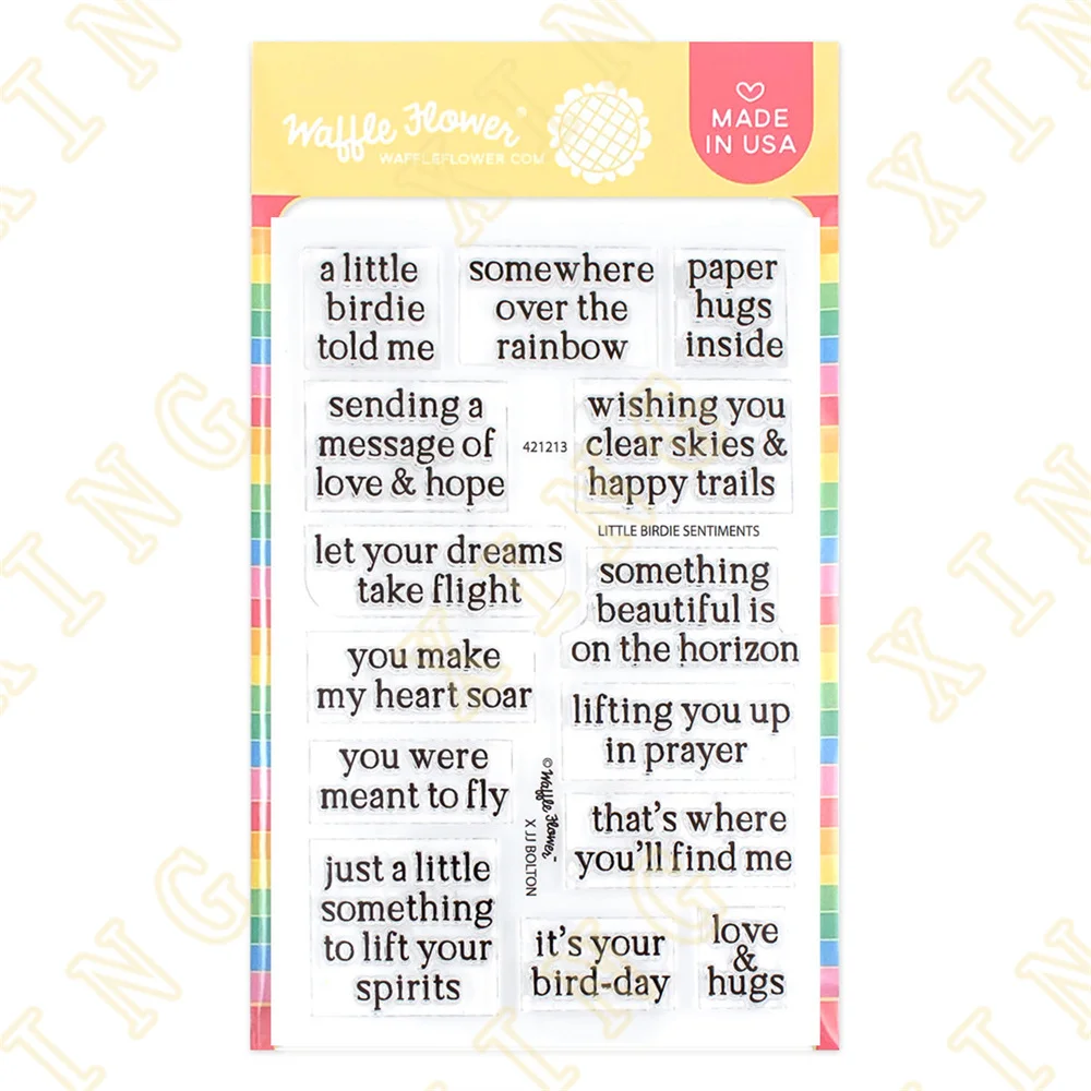Newest Little Birdie Sentiments Clear Silicone Stamps Scrapbook Diary Decoration Embossing Template Diy Greeting Card Handmade
Newest Little Birdie Sentiments Clear Silicone Stamps Scrapbook Diary Decoration Embossing Template Diy Greeting Card Handmade