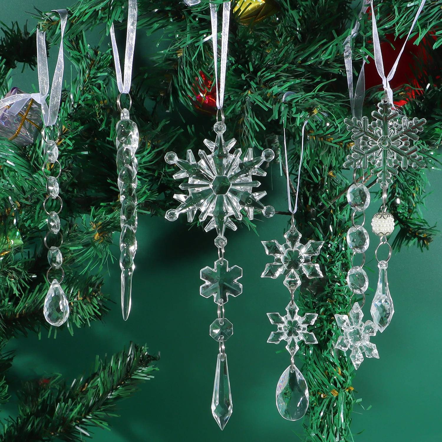 Acrylic Crystal Fake Icicle/Snowflake/Tree Hanging Ornaments Crystal Christmas Snowflake Ornament Christmas Tree Crystal Pendant
Acrylic Crystal Fake Icicle/Snowflake/Tree Hanging Ornaments Crystal Christmas Snowflake Ornament Christmas Tree Crystal Pendant