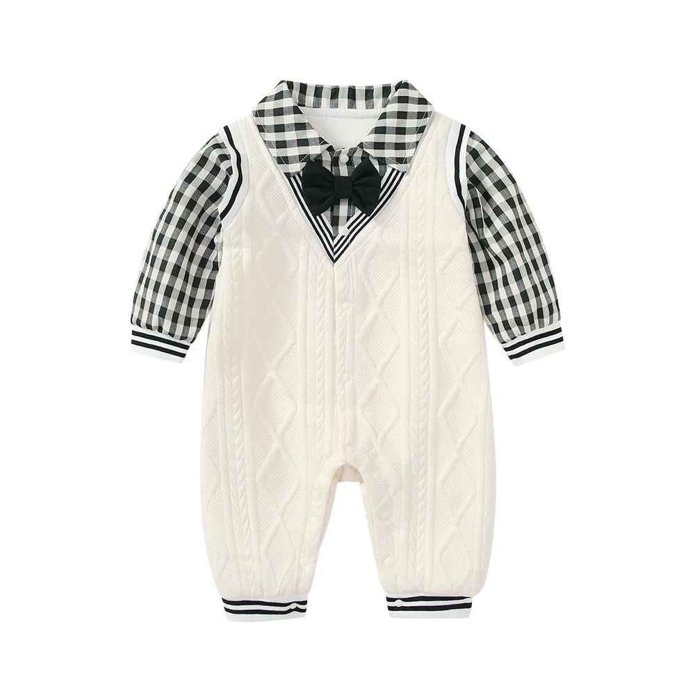 2023 New baby clothes Spring and Autumn boy gentleman lapel fake two-piece onesie Korean version Class a fashion baby
2023 New baby clothes Spring and Autumn boy gentleman lapel fake two-piece onesie Korean version Class a fashion baby