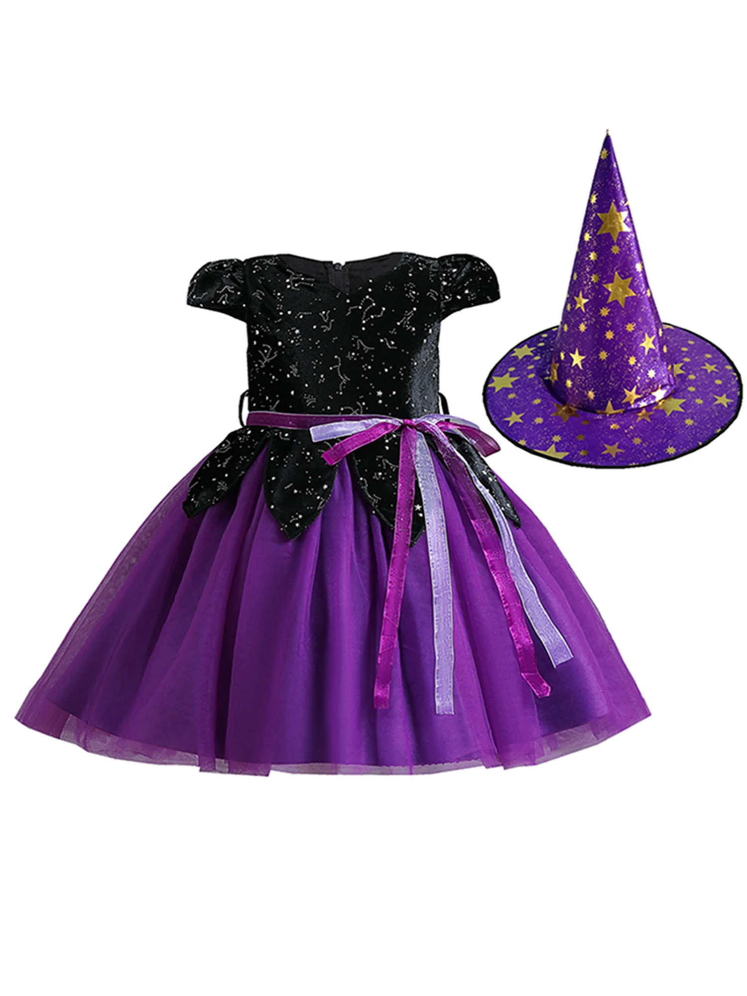 Cute Toddler Girl Halloween Witch Costume Set with Tulle Tutu Dress Hat and Accessories for Fancy Party Cosplay - Ideal for
Cute Toddler Girl Halloween Witch Costume Set with Tulle Tutu Dress Hat and Accessories for Fancy Party Cosplay - Ideal for