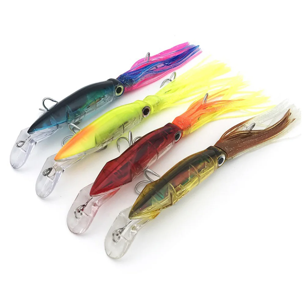 4pcs Fishing Lures 14cm Bionic Baits Artificial Hard Squid Skirts Octopus Trolling Baits with Hooks Fishing Fishing Bait
4pcs Fishing Lures 14cm Bionic Baits Artificial Hard Squid Skirts Octopus Trolling Baits with Hooks Fishing Fishing Bait