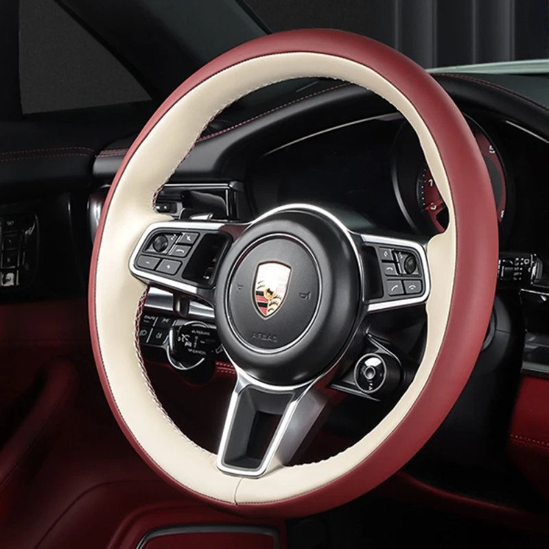 DIY Leather hand sewn steering wheel cover 2022 For Porsche panamera Cayenne macan 911 Car interior accessories
DIY Leather hand sewn steering wheel cover 2022 For Porsche panamera Cayenne macan 911 Car interior accessories