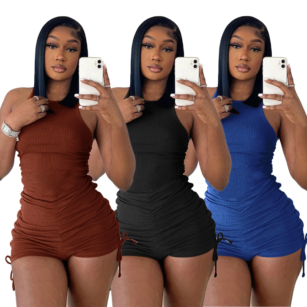 Best Selling Product 2022 Women One Piece Pleated Jumpsuit Shorts Summer Sexy Knit Rib Workout Sportswear Sleeveless Jumpsuit
Best Selling Product 2022 Women One Piece Pleated Jumpsuit Shorts Summer Sexy Knit Rib Workout Sportswear Sleeveless Jumpsuit