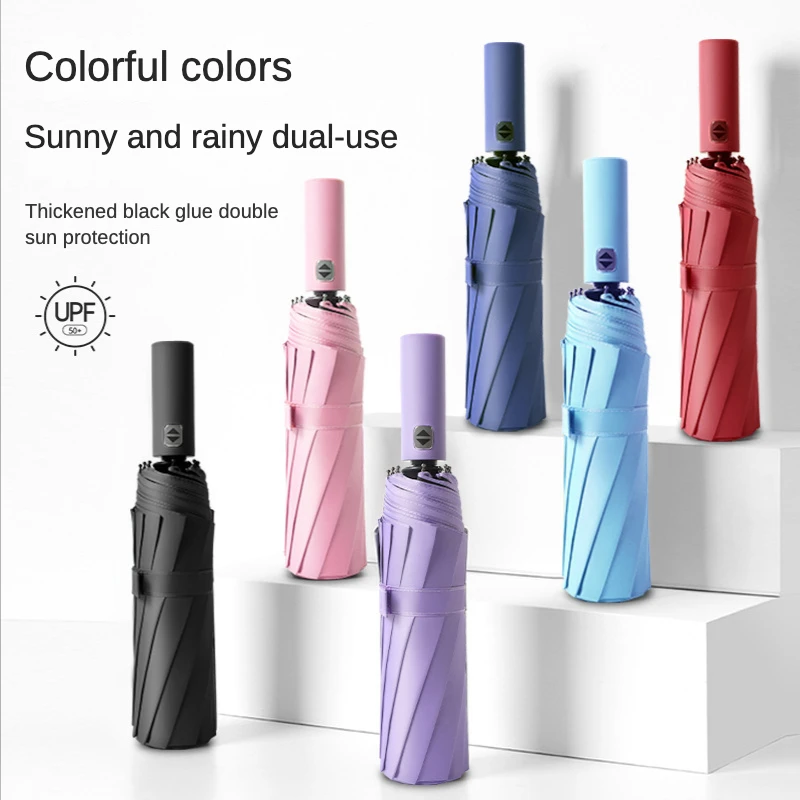 

Full Automatic Reinforced Umbrella for Women Men Folding 12k Double Bone Stormproof Sunproof Windproof UV Sun Shade Umbrellas