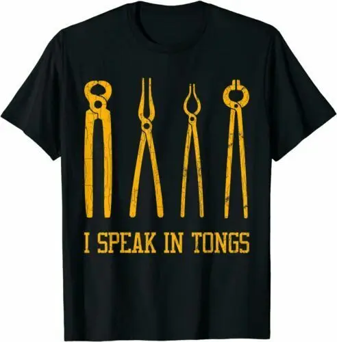 Funny Blacksmithing I Speak In Tongs Men T-shirt Print T Shirt Mens Short Sleeve Hot Tees Streetwear Clothes
Funny Blacksmithing I Speak In Tongs Men T-shirt Print T Shirt Mens Short Sleeve Hot Tees Streetwear Clothes