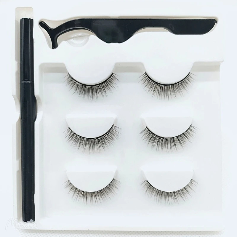 3 Pairs Natural Look False Lashes Set Waterproof Fake Eyelashes Eyeliner Kits
3 Pairs Natural Look False Lashes Set Waterproof Fake Eyelashes Eyeliner Kits