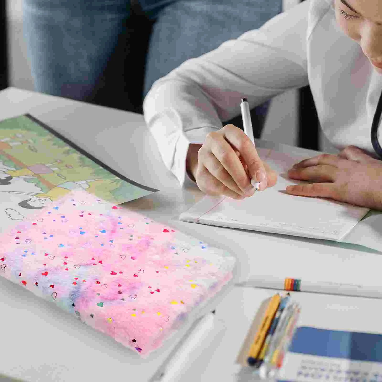 4pcs Household Note Book Cartoon Student Notebook Plush Cover Note Book Diary Supply
4pcs Household Note Book Cartoon Student Notebook Plush Cover Note Book Diary Supply