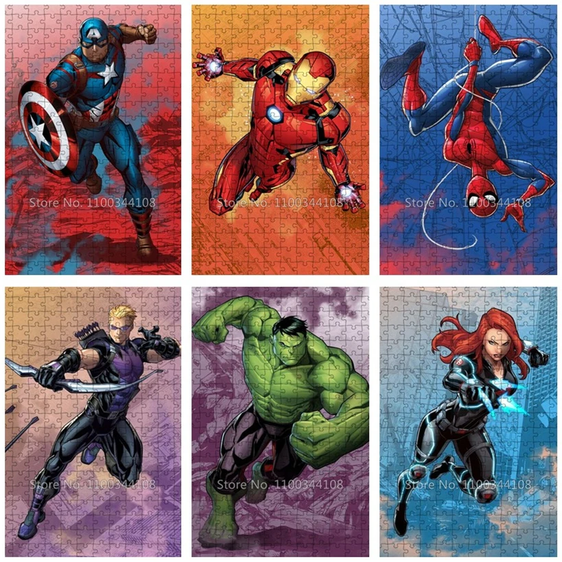 

Disney Marvel's Avengers Jigsaw Puzzle Superhero Captain America Hulk Iron Man 300/500/1000 Pieces Puzzles Adult Children's Toys