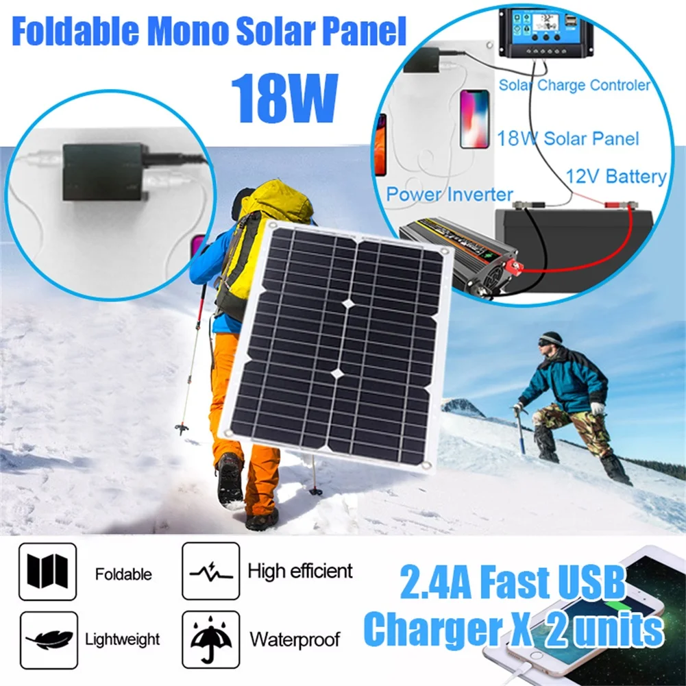 Solar Panel 18W Kit Solar System Complete PWM Solar Charger Controller 30A DC12/24V Solar Power Electrical Equipment Supplies
Solar Panel 18W Kit Solar System Complete PWM Solar Charger Controller 30A DC12/24V Solar Power Electrical Equipment Supplies