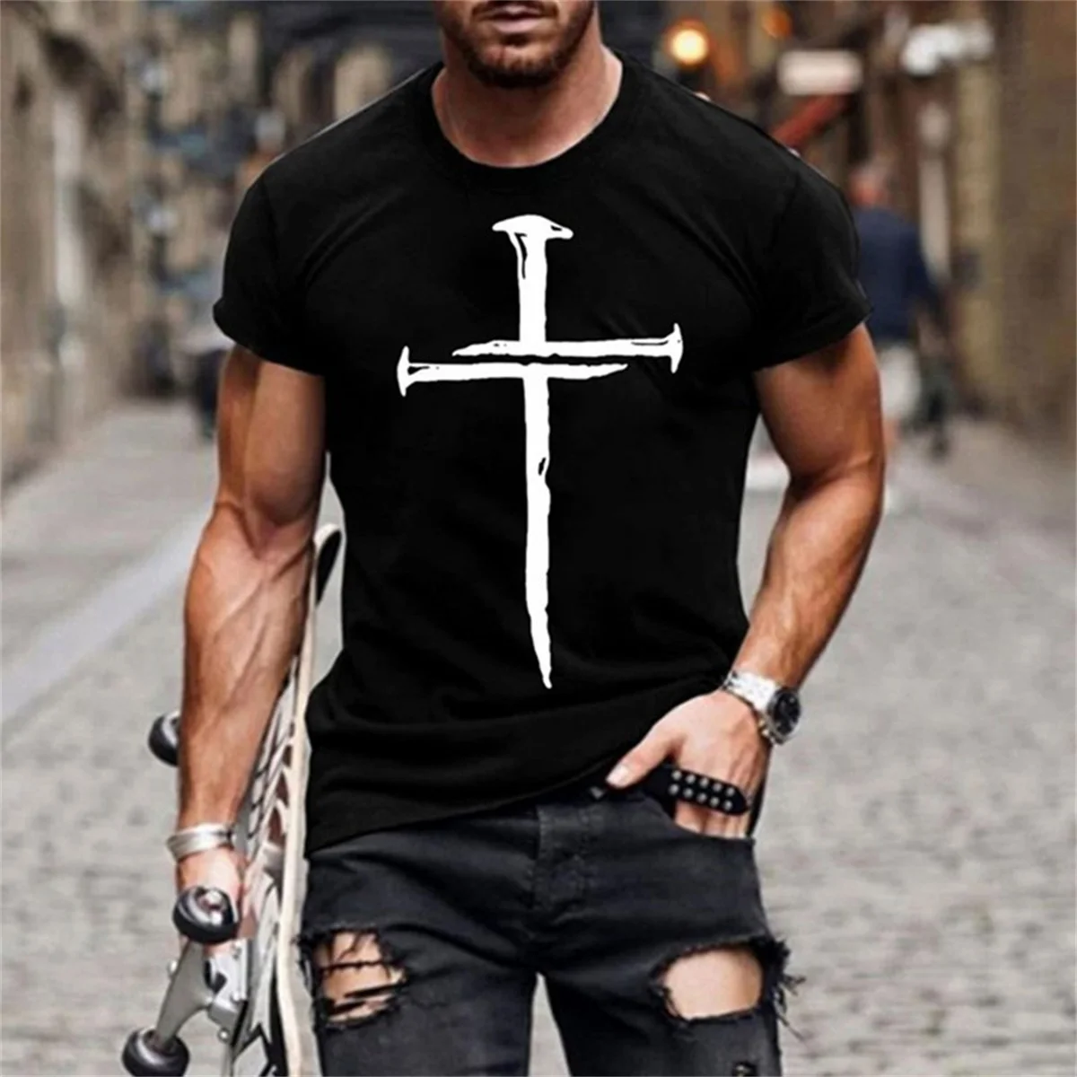 2022 new men's summer fashion 3D printing compass T-shirt trend hip hop style large T-shirt cross style short sleeve clothing
2022 new men's summer fashion 3D printing compass T-shirt trend hip hop style large T-shirt cross style short sleeve clothing