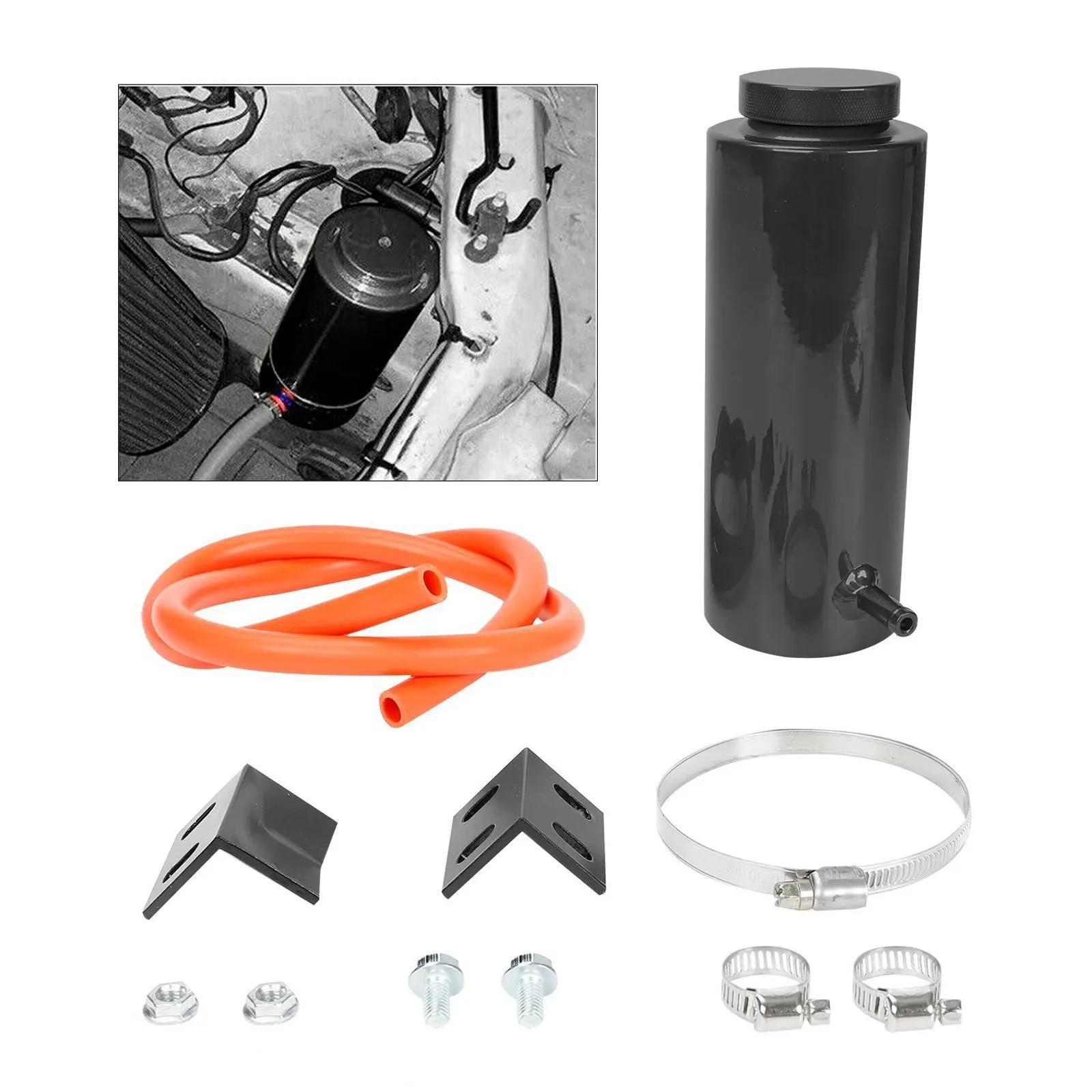 Black 800ml Universal Radiator Coolant Aluminum Oil Catch Can Tank Overflow Reservoir
Black 800ml Universal Radiator Coolant Aluminum Oil Catch Can Tank Overflow Reservoir