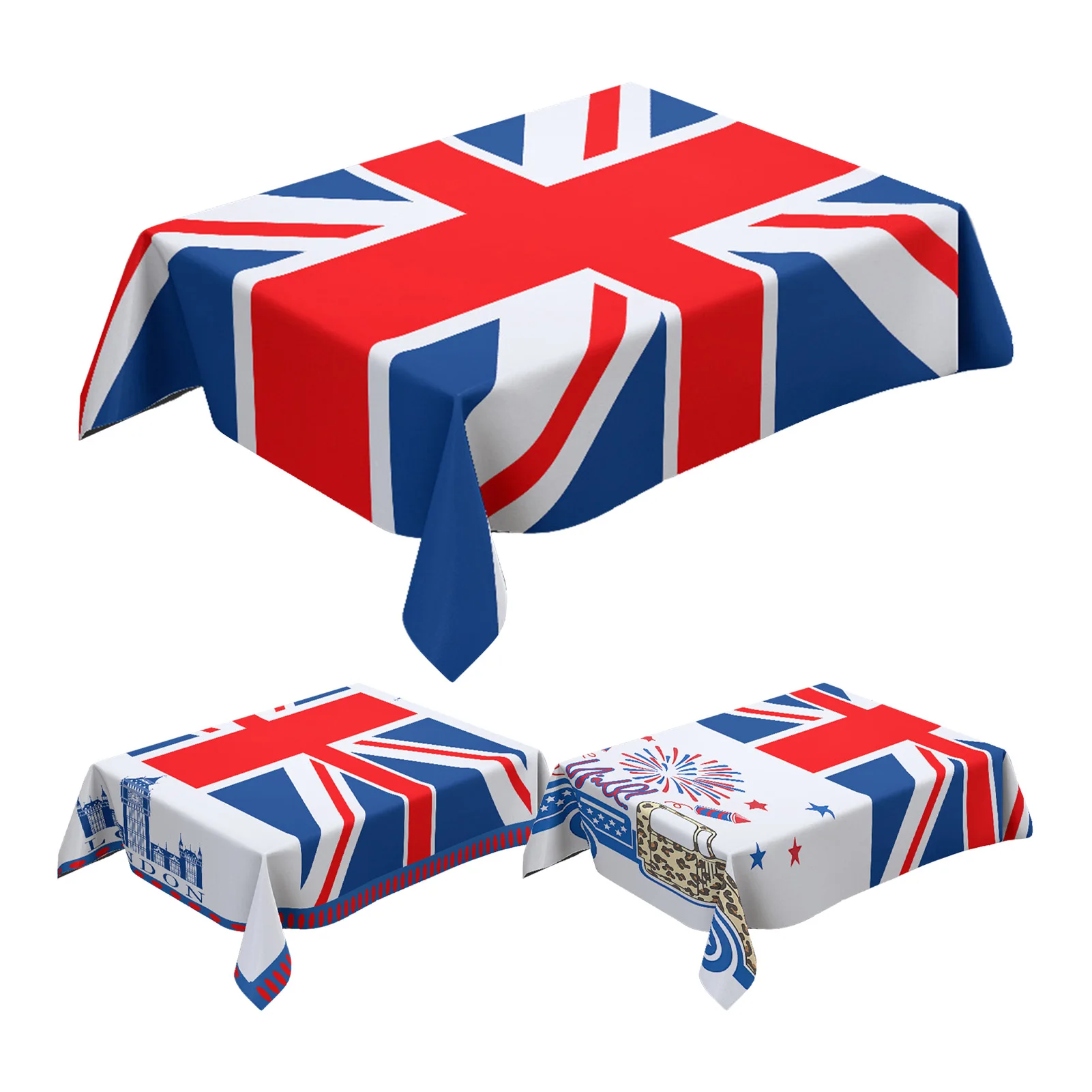 

British Flag Tablecloth Britain Tablecloth UK Table Covers Queen's Jubilee Patriotic Decoration British Flag Party Supplies For