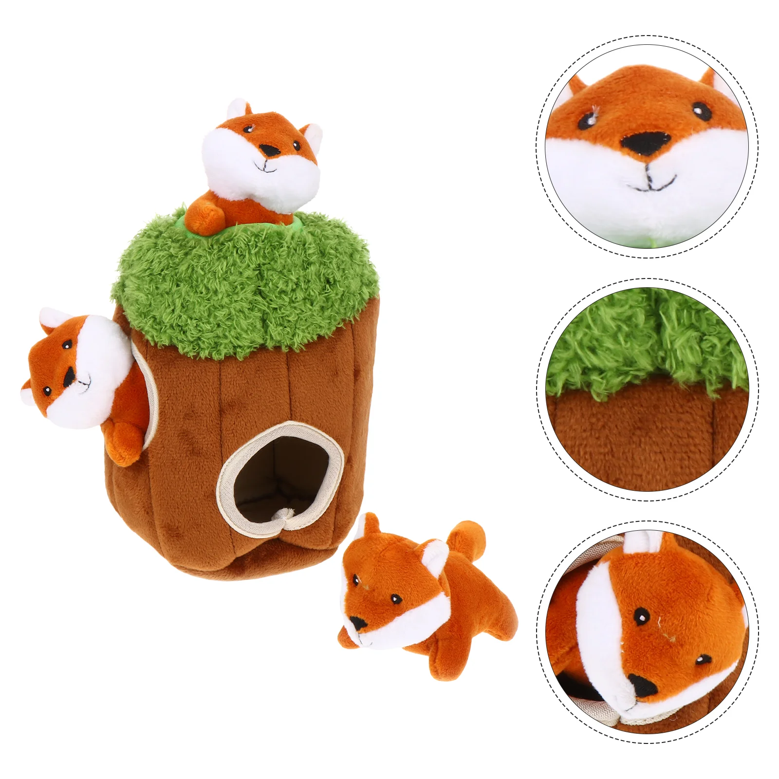 4Pcs Interactive Dog Squeaky Plush Hide and Seek Activity Game Toys for Dogs
4Pcs Interactive Dog Squeaky Plush Hide and Seek Activity Game Toys for Dogs