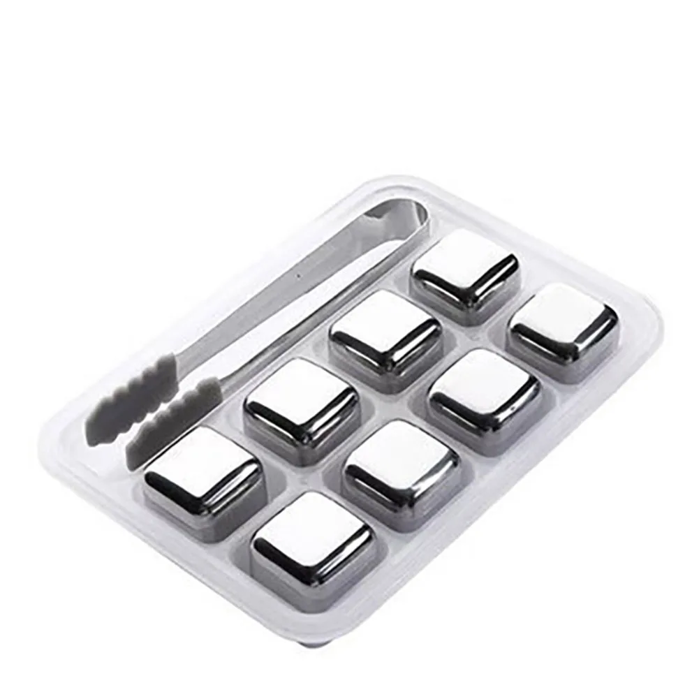 8Pcs Stainless Steel Ice Cubes Set Reusable Chilling Stones For Whiskey Wine Wine Cooling Cube Chilling Rock Party Bar Tool
8Pcs Stainless Steel Ice Cubes Set Reusable Chilling Stones For Whiskey Wine Wine Cooling Cube Chilling Rock Party Bar Tool