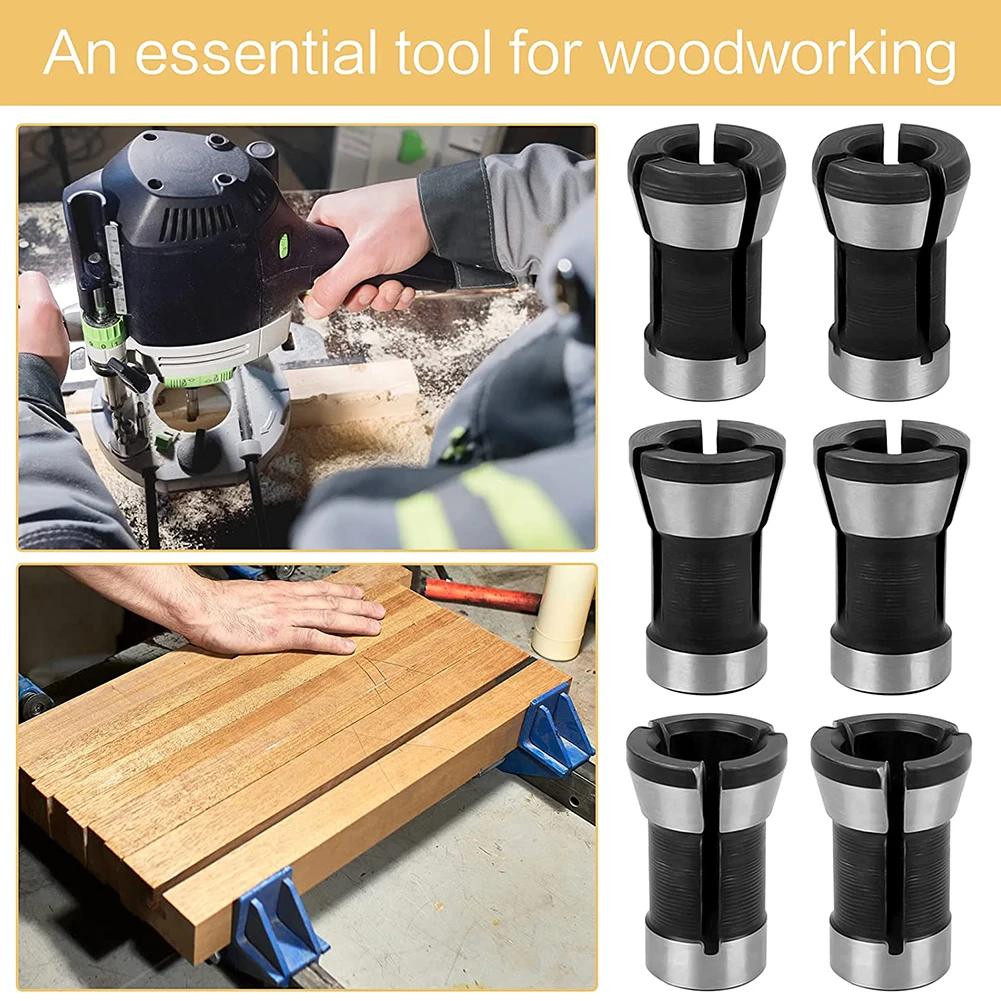 6 Pieces Router Bit Collet Chuck 6/6.35/8mm For Trimming Engraving Machine Wood Router Wood Milling Cutter Power Tool Parts
6 Pieces Router Bit Collet Chuck 6/6.35/8mm For Trimming Engraving Machine Wood Router Wood Milling Cutter Power Tool Parts