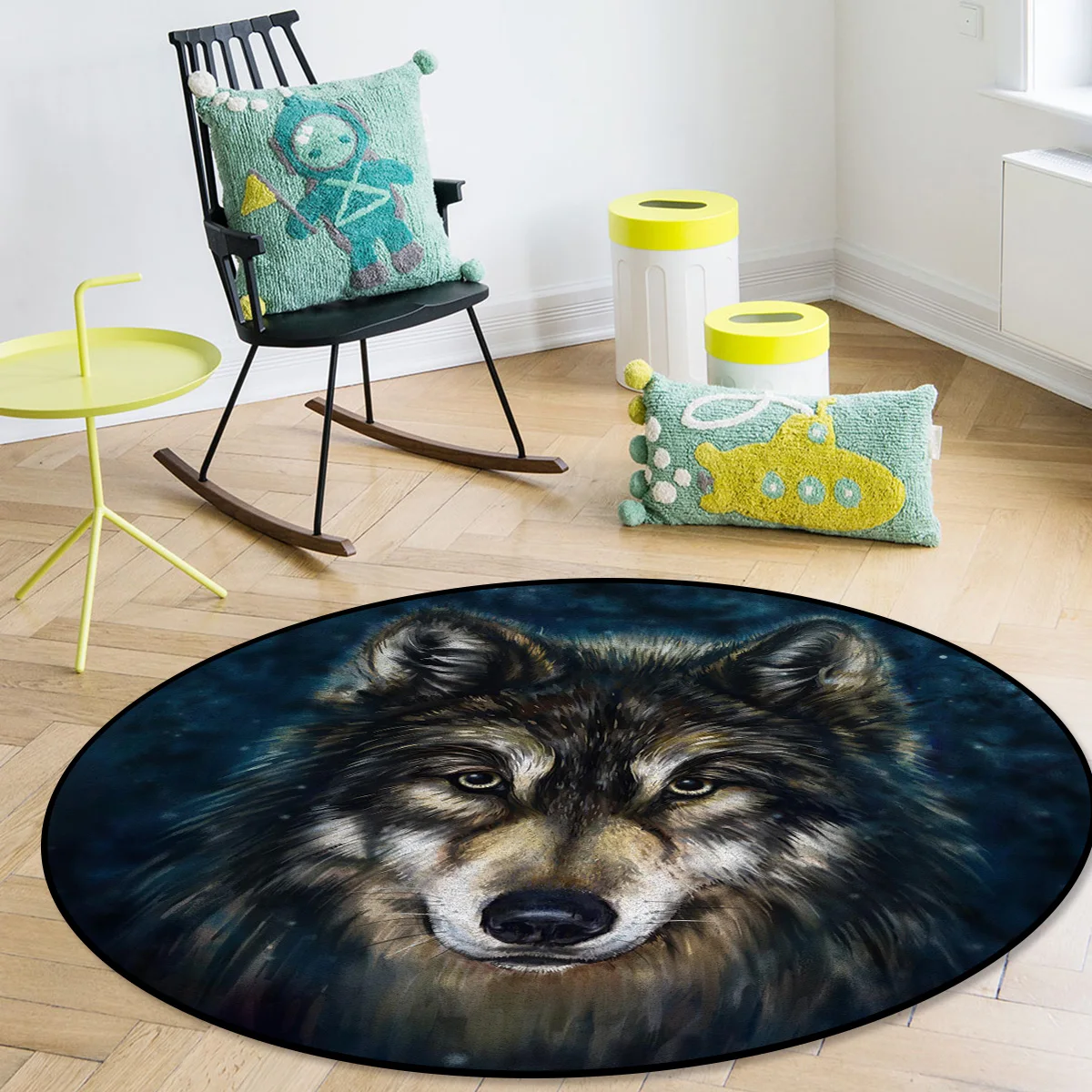 Home Modern Decorative Carpet Bedroom Carpet Living Room Bath Mat Wolf Danqing Art Round Carpet Entrance Anti-slip Floor Mat
Home Modern Decorative Carpet Bedroom Carpet Living Room Bath Mat Wolf Danqing Art Round Carpet Entrance Anti-slip Floor Mat