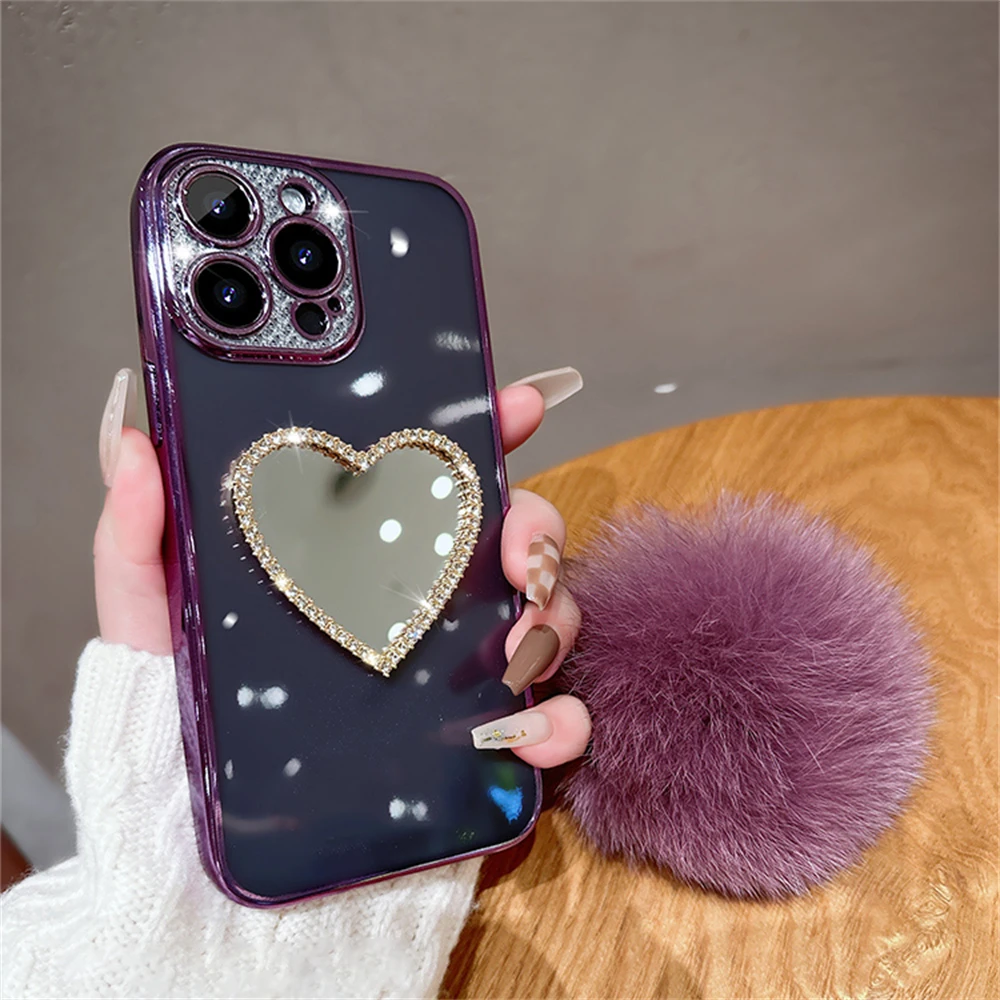 Glitter Diamond Mirror Furry Ball Soft Case For iPhone 14 Pro Max 13 12 11 X XR 7 8 Plus Transparent Plating Shockproof Cover
Glitter Diamond Mirror Furry Ball Soft Case For iPhone 14 Pro Max 13 12 11 X XR 7 8 Plus Transparent Plating Shockproof Cover