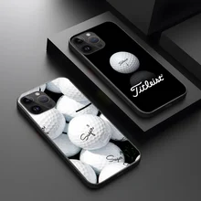 Sport Golf Ball Golf Titleists Phone Case For iPhone 14 13 12 11 Plus Mini Pro Max Soft Black shell Cover
