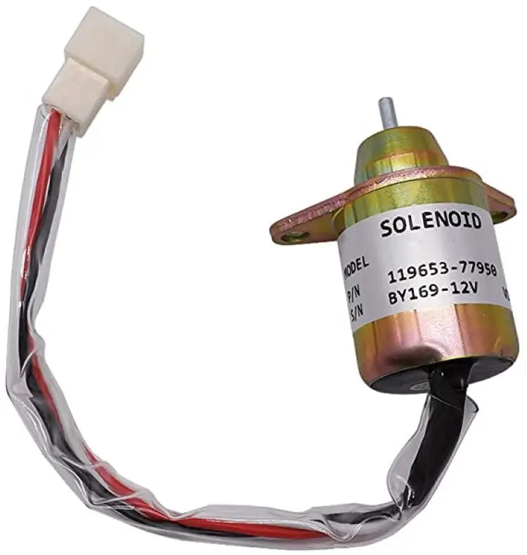 

Fairy Deer excavator part 4TNV88 engine parts stop solenoid 12 volt 119653-77950