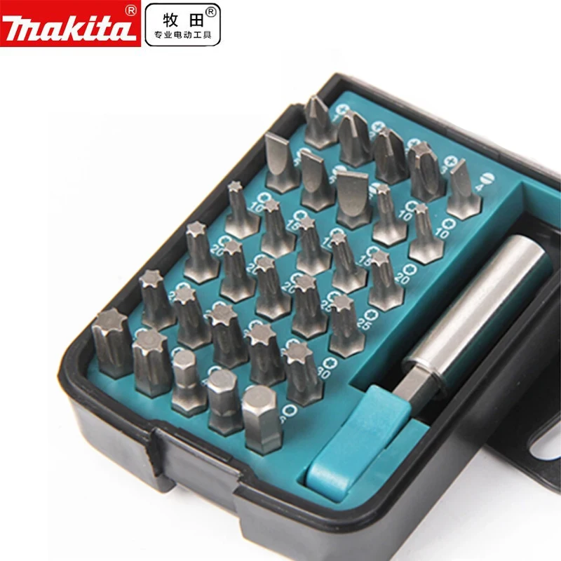 Makita B-45406 31 Pcs Set Multi-functional Drill Bit Set with Hexagon and Cross Head Electric Screwdriver Bits
Makita B-45406 31 Pcs Set Multi-functional Drill Bit Set with Hexagon and Cross Head Electric Screwdriver Bits