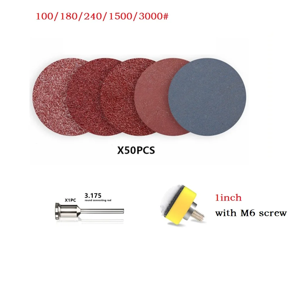52PCS 1 Inch Sandpaper Disc Kit Polishing Wheel With Abrasive Polish Pad Plate For Rotary Sander Tool Dremel Accessories
52PCS 1 Inch Sandpaper Disc Kit Polishing Wheel With Abrasive Polish Pad Plate For Rotary Sander Tool Dremel Accessories