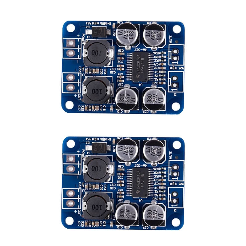 

2X DC 8-26V TPA3118 PBTL Mono Digital Amplifier Board AMP Module 1 X 60W For Arduino
