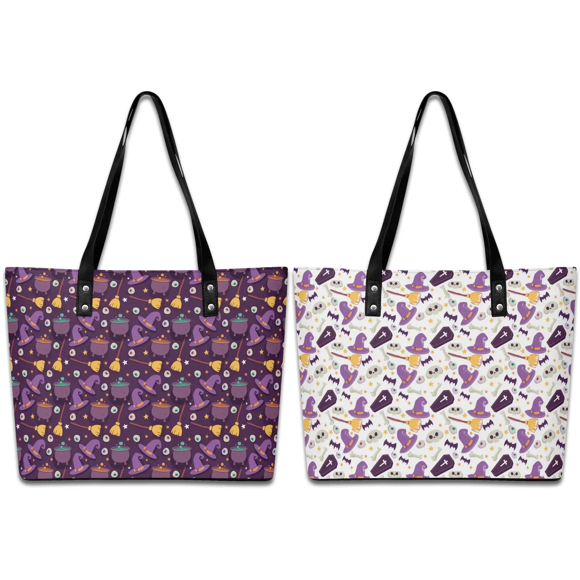 2023 Halloween Gothic Print Casual Faux Leather Tote Bag For Women Big Size Laptop Zipper Shopper Bag For Work
2023 Halloween Gothic Print Casual Faux Leather Tote Bag For Women Big Size Laptop Zipper Shopper Bag For Work