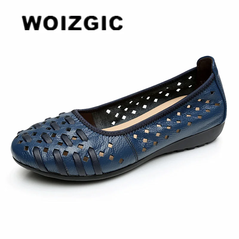 WOIZGIC Mother Women Shoes Sandals Flats Hollow Out Genuine Leather Slip On Loafers Soft Summer Beach Vintage Plus Size 42 43
WOIZGIC Mother Women Shoes Sandals Flats Hollow Out Genuine Leather Slip On Loafers Soft Summer Beach Vintage Plus Size 42 43